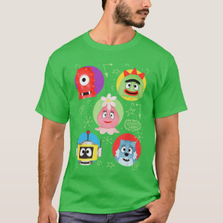 Yo Gabba Gabba Colorful Friends with DoodlesV Show T-Shirt