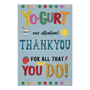Yo-Gurt Thank You Poster