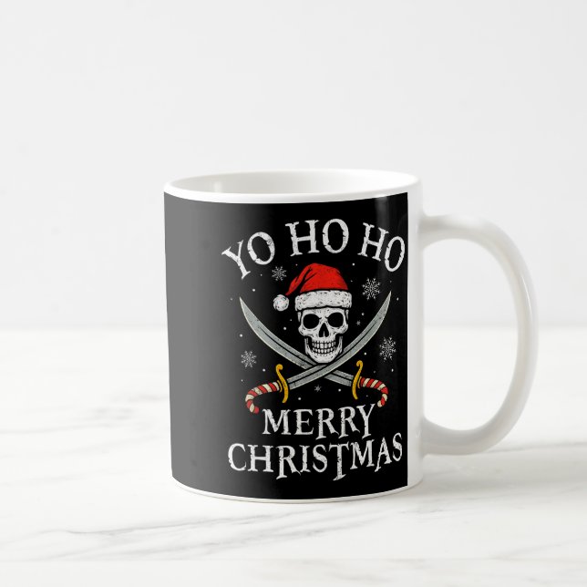 Yo Ho Ho Merry Christmas Holiday Rate Santa Hat Bo Coffee Mug (Right)