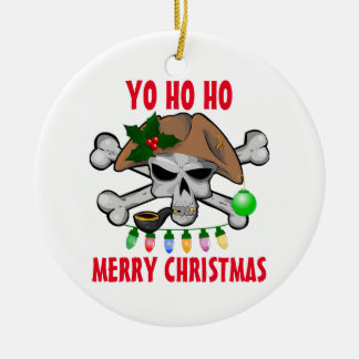 Yo Ho Ho Pirate Merry Christmas Ceramic Tree Decoration