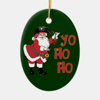 Yo Ho Ho Pirate Santa Ornaments