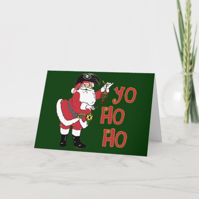 Yo Ho Ho Santa Card (Front)