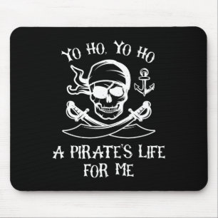 Yo Ho Yo Ho A Pirate's Life For Me Spooky Skeleton Mouse Mat