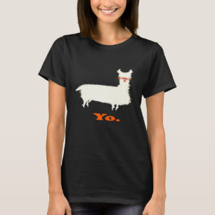 Yo Llama Mustachioed Hipster T-Shirt