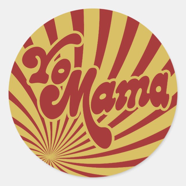 Yo Mama Classic Round Sticker (Front)