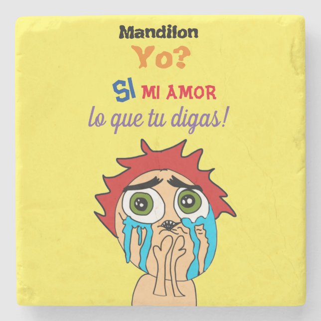 yo mandilon? stone coaster (Front)