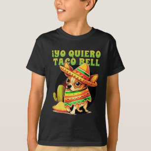 Yo Quiero Taco Chihuahua Dog Vintage Funny Bell  T-Shirt