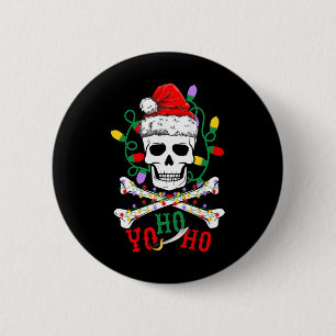 Yo S Ho Pirate Boat Cruise Xmas Skull Crossbones C 6 Cm Round Badge