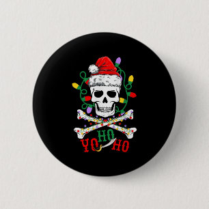 Yo S Ho Rate Boat Cruise Xmas Skull Crossbones Chr 6 Cm Round Badge