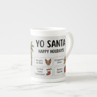 Yo Santa Funny Summer Christmas Happy Holidays Bone China Mug