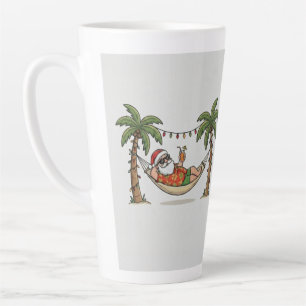 Yo Santa Funny Summer Christmas Tropical Holiday Latte Mug