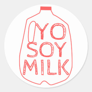 Yo Soy Milk Classic Round Sticker