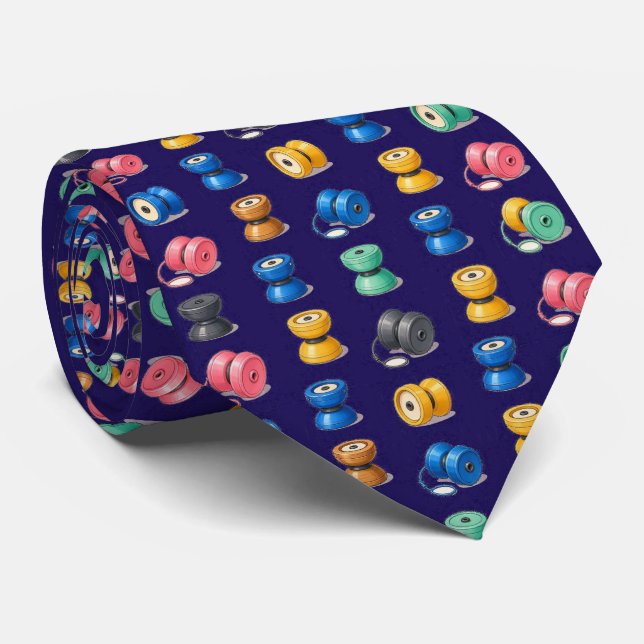 Yo-Yo Pattern Neck Tie (Rolled)