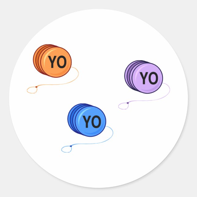 Yo Yo Yo Classic Round Sticker (Front)