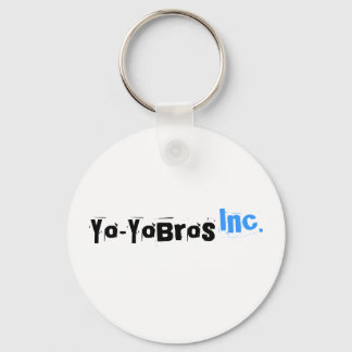 Yo-YoBros, Inc. White Logo Keychain