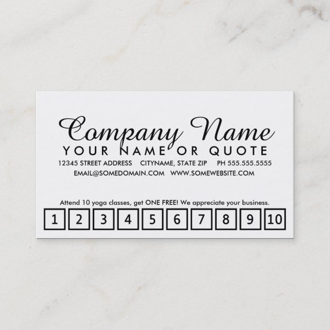 yoag blur loyalty program (Front)