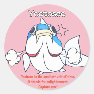 Yoctosec Enlightenment Fish Classic Round Sticker