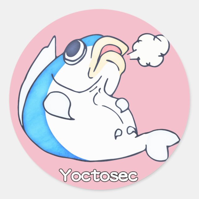 Yoctosec Enlightenment Fish Classic Round Sticker (Front)