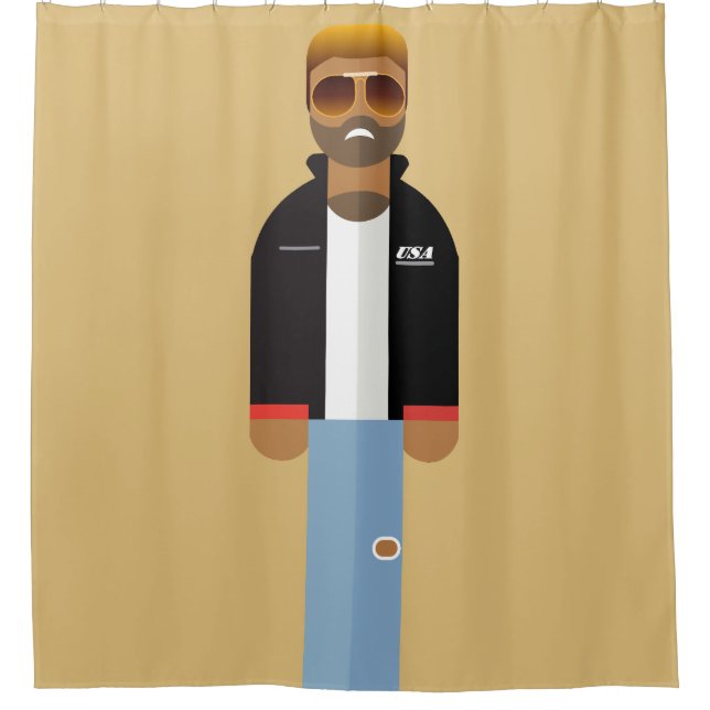 Yog – Pop Icon Shower Curtain (Front)