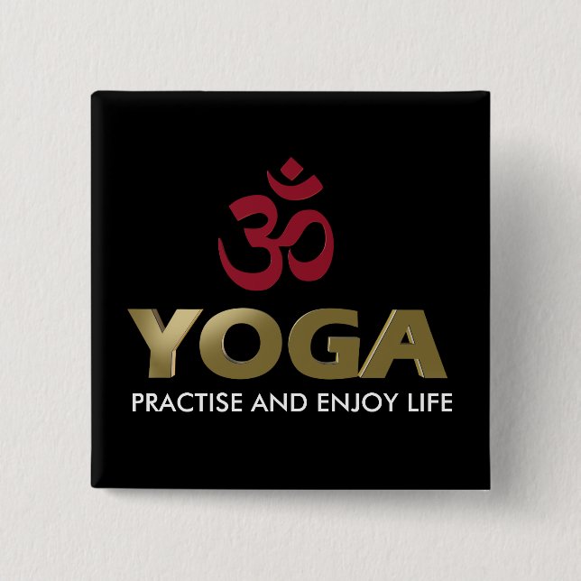 Yoga 15 Cm Square Badge (Front)