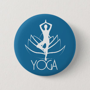 Yoga 6 Cm Round Badge