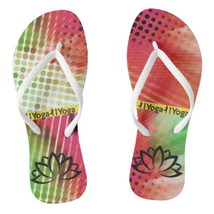 Yoga Abstract Colourful Flip Flops