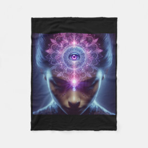 Yoga Ajna Awareness Third Eye Chakra Brahman _1 Fleece Blanket