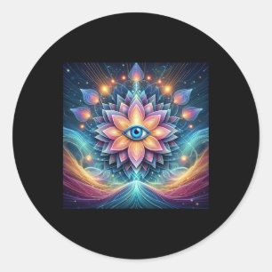 Yoga Ajna Awareness Third Eye Chakra Brahman Classic Round Sticker