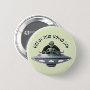 Yoga Alien 6 Cm Round Badge