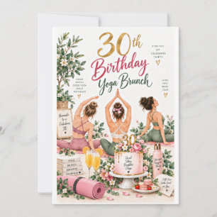 Yoga and 30th Birthday Party Invitation