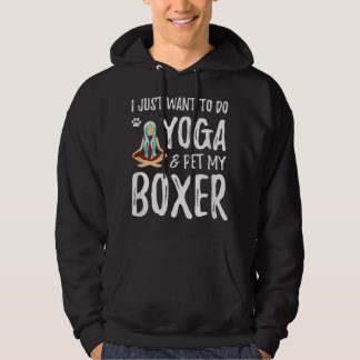 Yoga and Boxer for Funny Dog Mum Gift Idea Hoodie