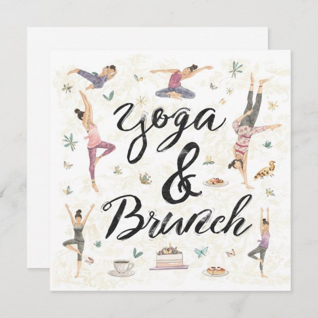 Yoga and Brunch  Invitation (Front/Back)