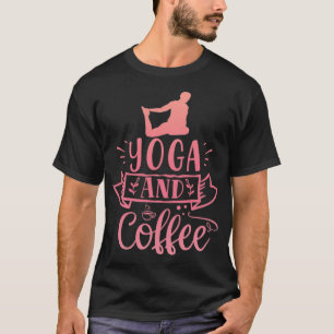 Yoga And Coffee backpack cats T-Shirt