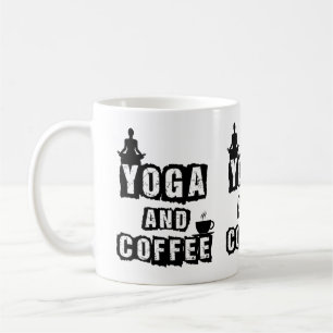 Yoga and Coffee Funny Wellness Lover Quote Mug