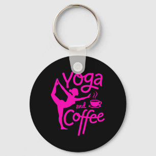 Yoga And Coffee Mindful Morning Exercise Relaxatio Key Ring