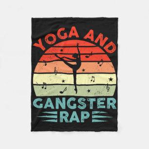 Yoga And Gangster Rap Funny Yoga Practitioner Rapp Fleece Blanket