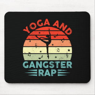Yoga And Gangster Rap Funny Yoga Practitioner Rapp Mouse Mat