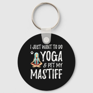 Yoga And Mastiff For Funny Dog Mum Gift Idea Men W Key Ring