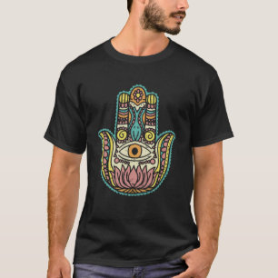 Yoga and Meditation butterfly Pose hamsa Hand Sukh T-Shirt