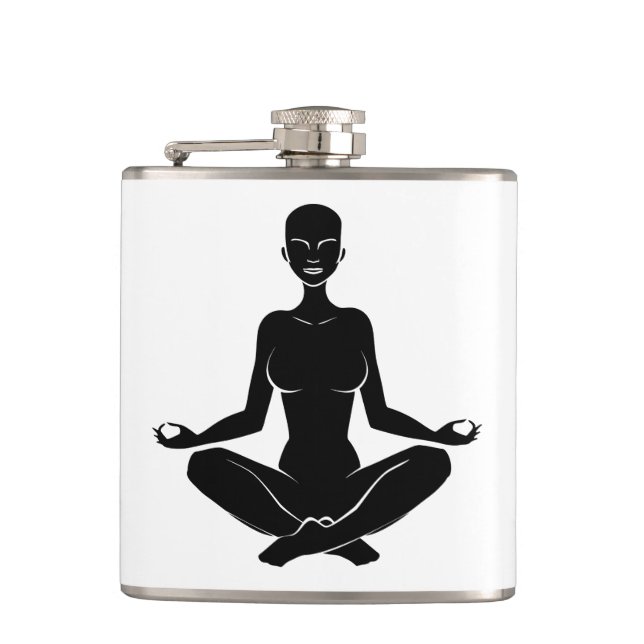 Yoga and Meditation Hip Flask (Front)