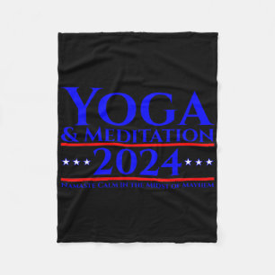 Yoga And Meditation - Namaste Calm - Fleece Blanket