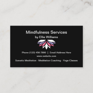 Yoga And Mindfulness Classes Business Card
