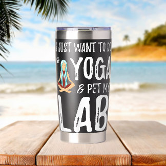 Yoga and Pet Labrador Insulated Tumbler