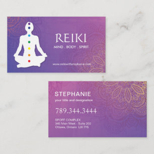 Yoga and Reiki Business Cards