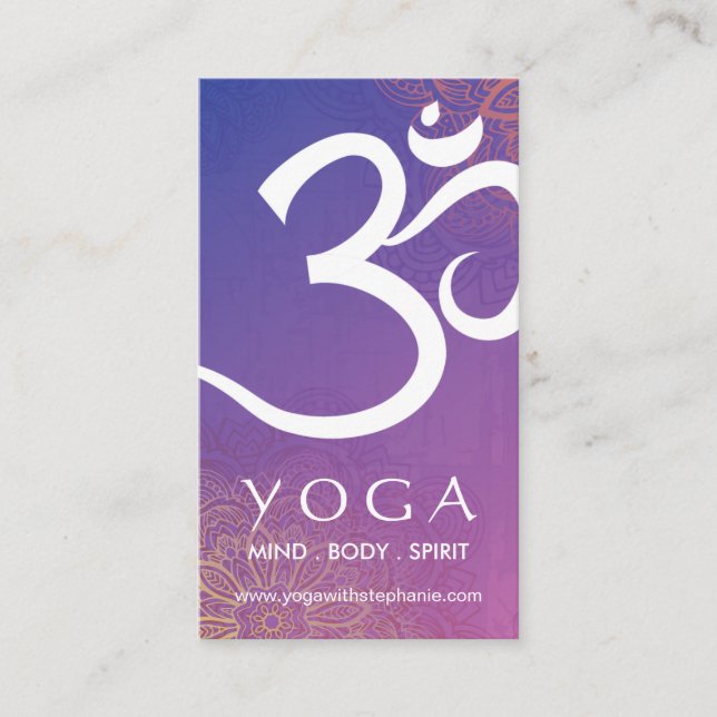 Yoga and Reiki Business Cards (Front)