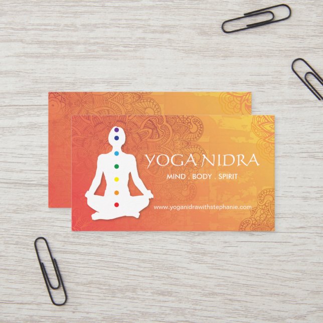Yoga and Reiki Business Cards (Front/Back In Situ)