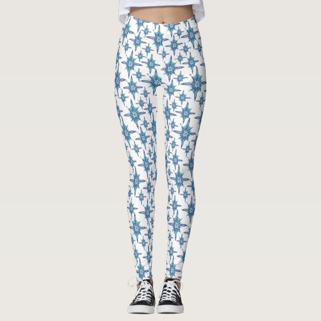 Yoga and sports snowflake leggings (Front)