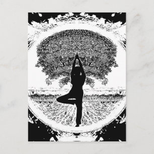 Yoga and Tree of Life Postcard