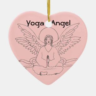 Yoga Angel Ceramic Tree Decoration