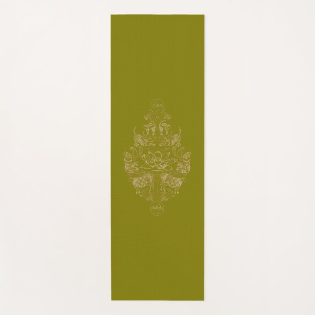 Yoga Animal Damask Mat (Front)